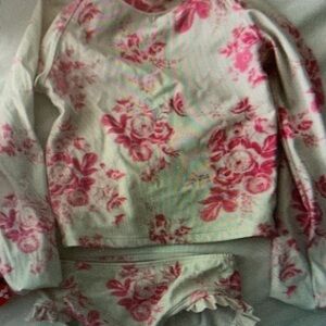 Floral Pink Kids Swim Set
